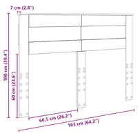 Testiera con testiera Bianco 160 cm Legno multistrato 888093