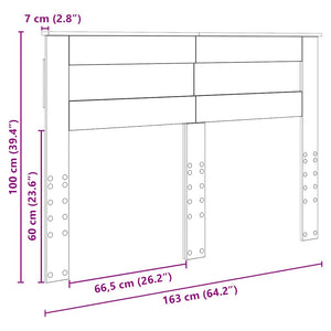 Testiera con testiera Bianco 160 cm Legno multistrato 888093