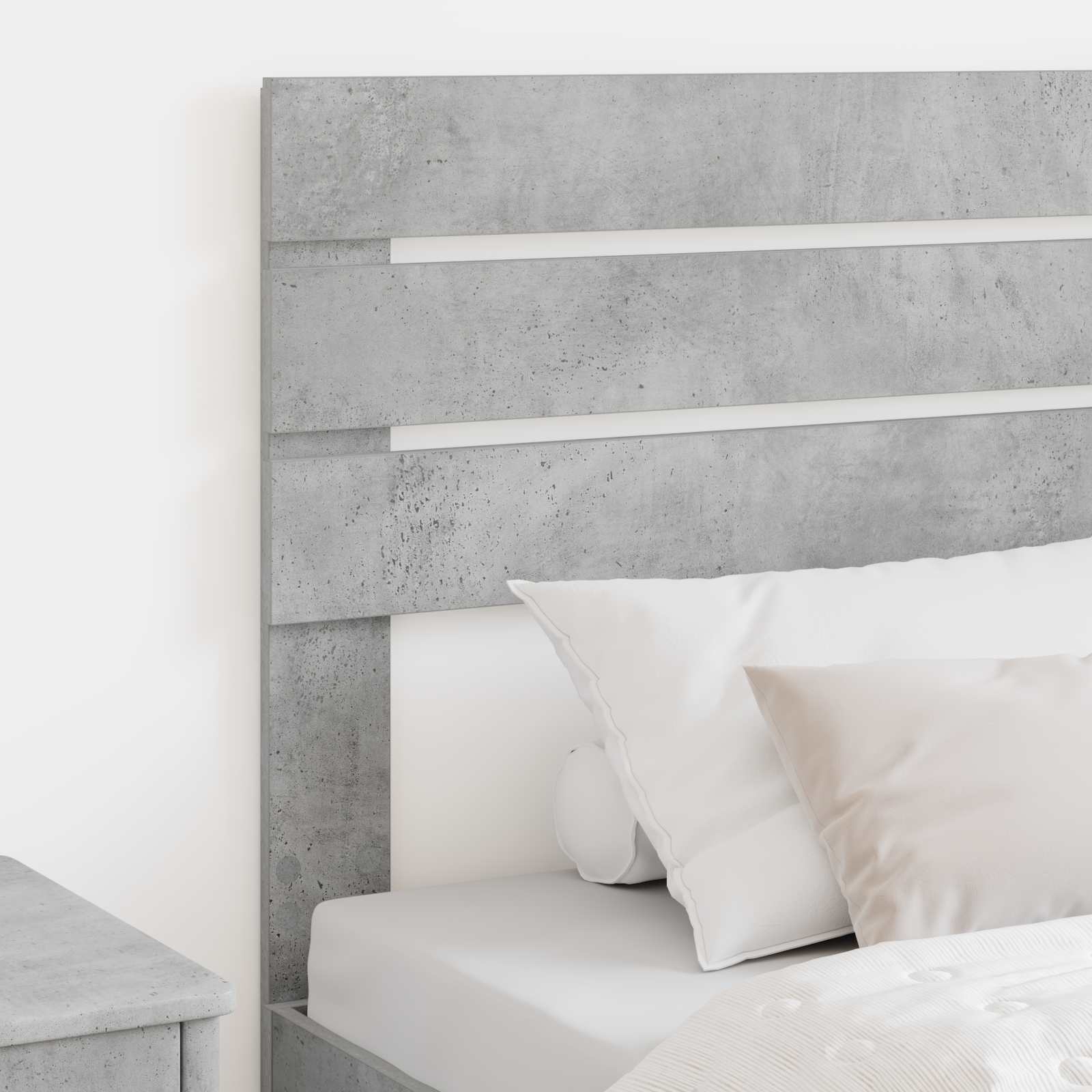Testiera con testiera Grigio cemento 80 cm Legno multistrato 888240