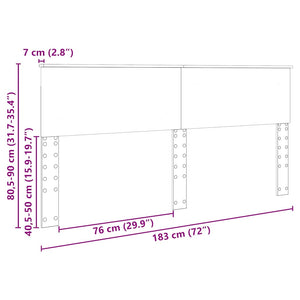 Testiera-Testata-Testiera Decorativa Grigio cemento 180 cm Legno multistrato 664975