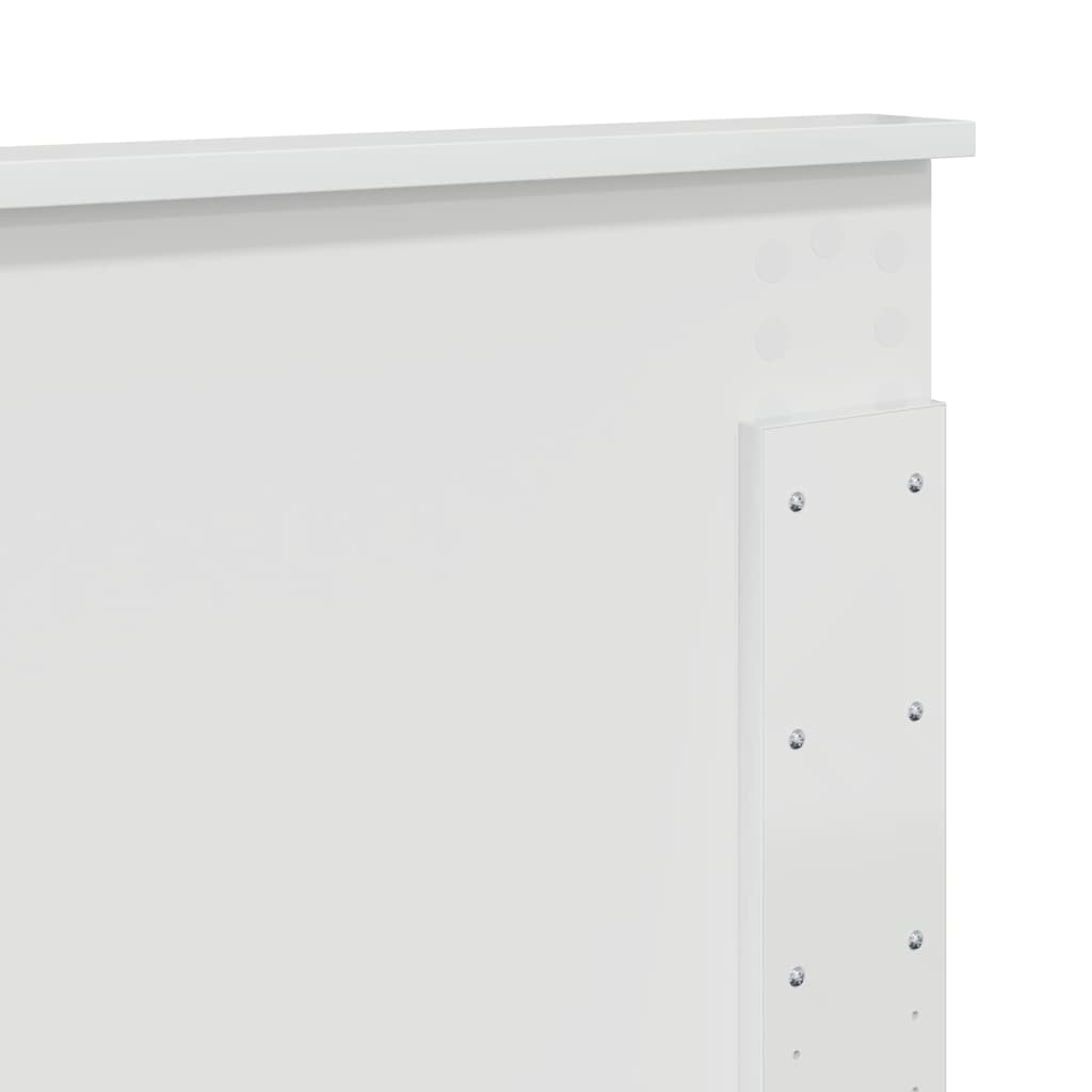 Testiera-Testata-Testiera Decorativa Bianco Lucido 120 cm Legno multistrato 407553