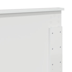 Testiera-Testata-Testiera Decorativa Bianco Lucido 120 cm Legno multistrato 407553