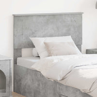 Testiera con testiera Grigio cemento 75 cm Legno multistrato 888367
