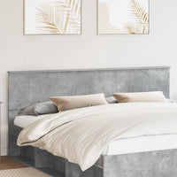 Testiera con testiera Grigio cemento 200 cm Legno multistrato 888378