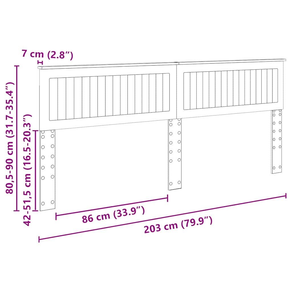 Testiera-Testata-Testiera Decorativa Grigio cemento 200 cm Legno multistrato 157472
