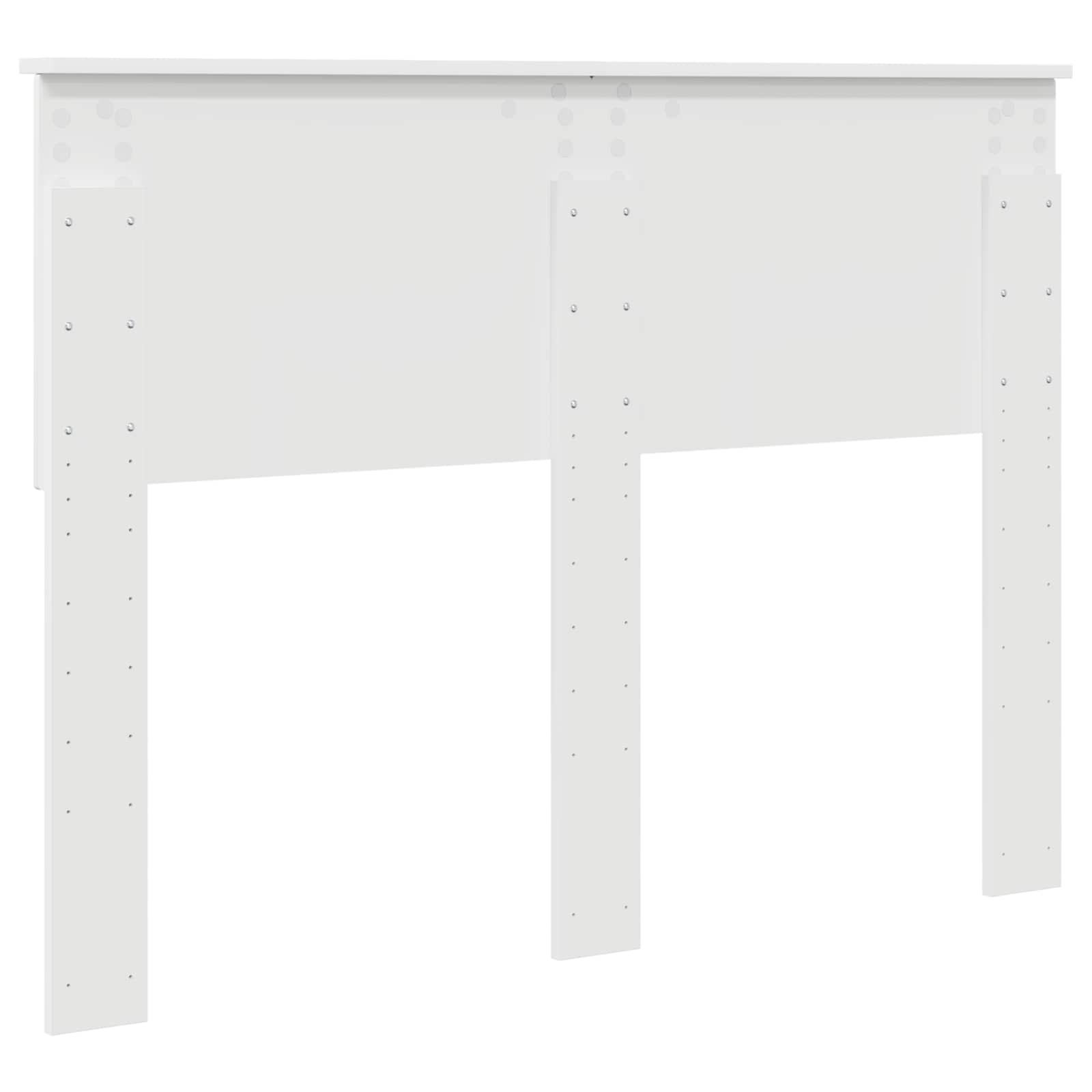 Testiera con testiera Bianco 135 cm Legno multistrato 888429