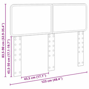 Testiera con testiera Rovere Sonoma 120 cm Legno multistrato 888564