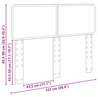 Testiera-Testata-Testiera Decorativa Grigio Sonoma 120 cm Legno multistrato 958920