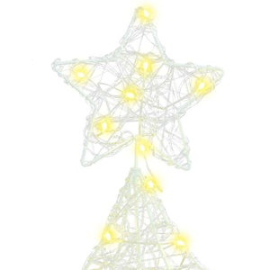 Albero di Natale con 100 LED Bianco caldo 120 cm Acrilico 42018973