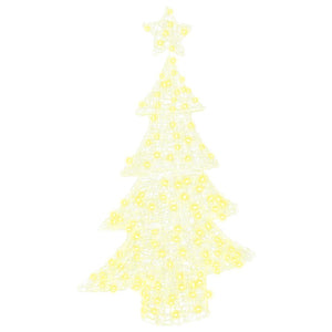 Albero di Natale con 100 LED Bianco caldo 120 cm Acrilico 42018973
