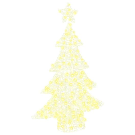 Albero di Natale con 100 LED Bianco caldo 120 cm Acrilico 42018973