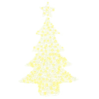 Albero di Natale con 100 LED-Luci decorative natalizie Bianco caldo 120 cm Acrilico 561698