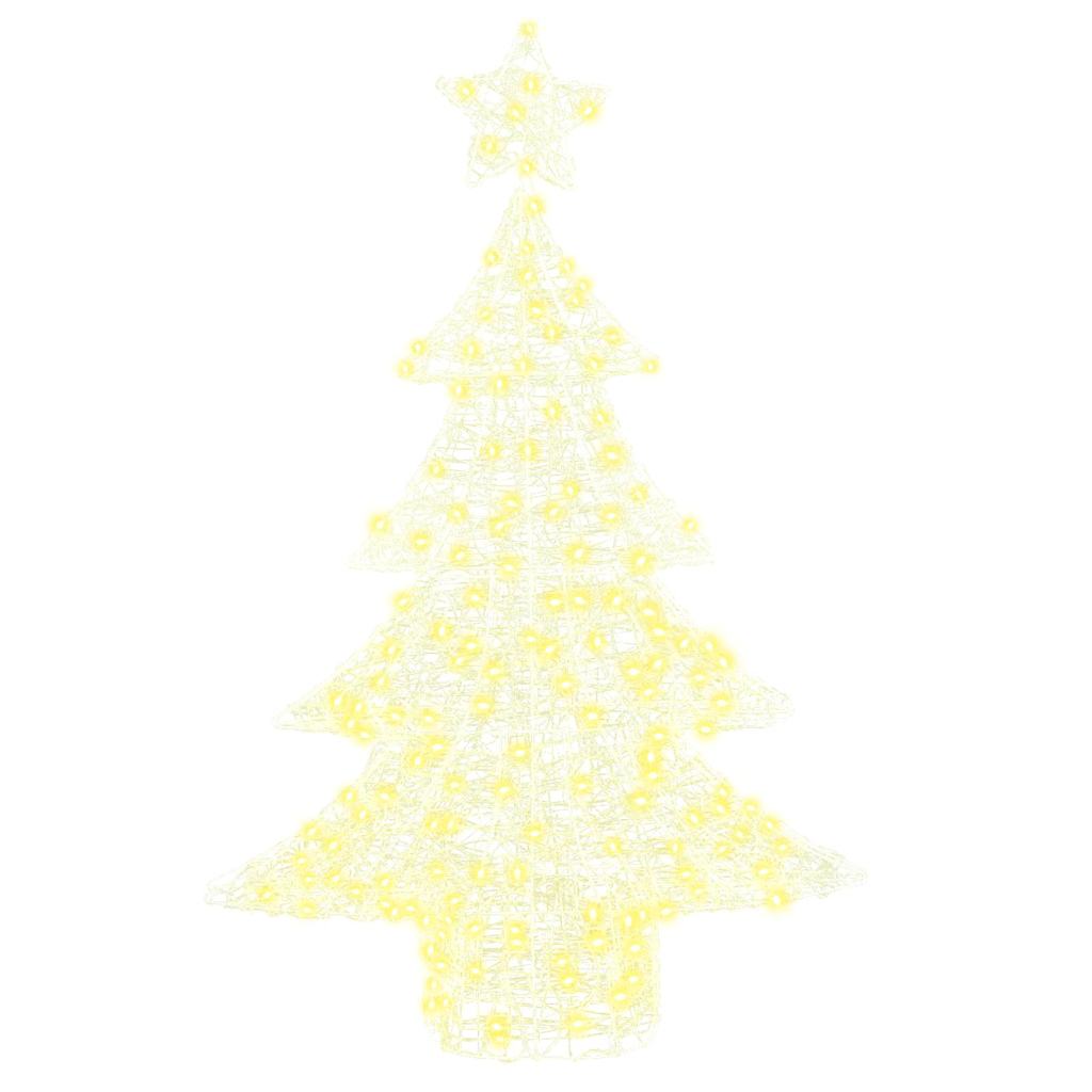 Albero di Natale con 100 LED Bianco caldo 120 cm Acrilico 42018973