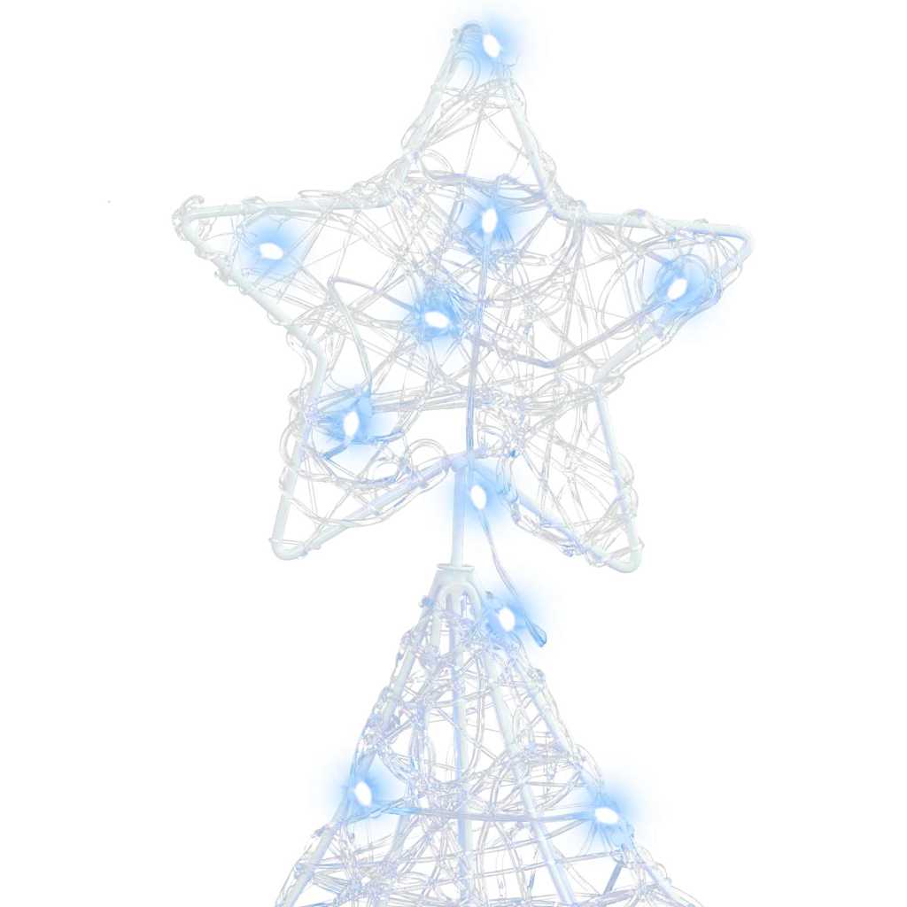 Albero di Natale con 100 LED-Luci decorative natalizie Bianco freddo 122 cm Acrilico