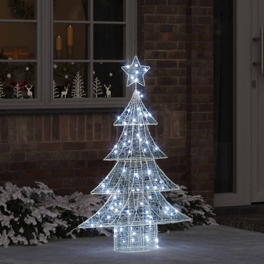 Albero di Natale con 100 LED Bianco freddo 122 cm Acrilico 42018974