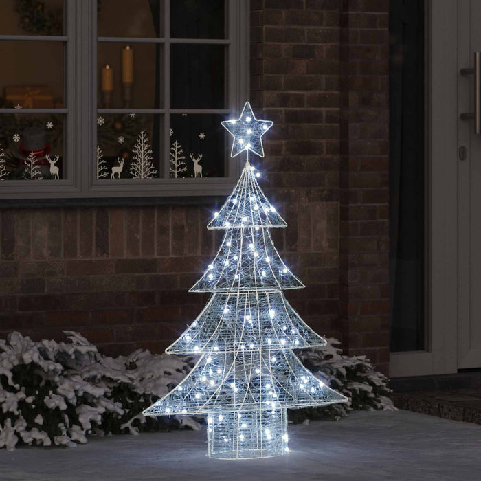 Albero di Natale con 100 LED Bianco freddo 122 cm Acrilico 42018974