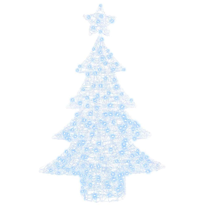 Albero di Natale con 100 LED-Luci decorative natalizie Bianco freddo 122 cm Acrilico