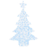 Albero di Natale con 100 LED Bianco freddo 122 cm Acrilico 42018974