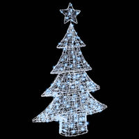 Albero di Natale con 100 LED Bianco freddo 122 cm Acrilico 42018974