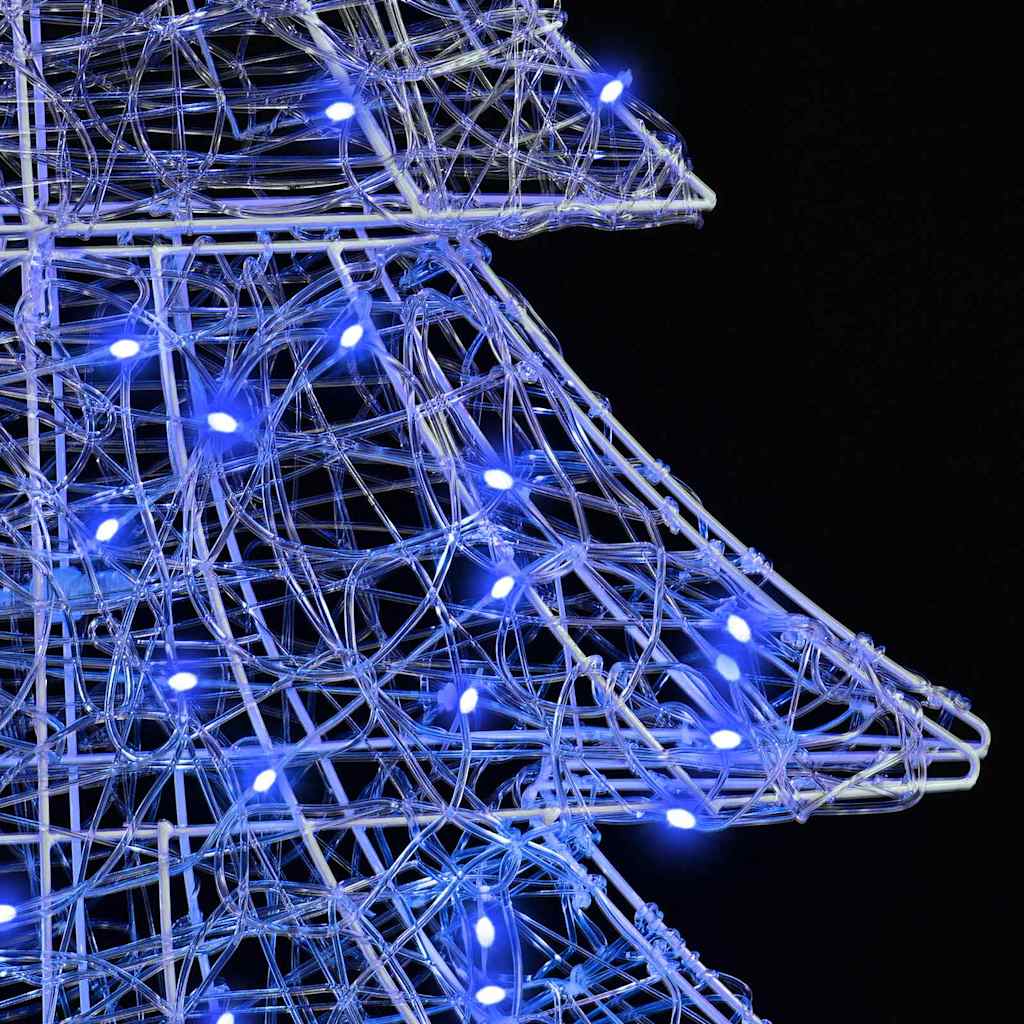 Albero di Natale con 100 LED Blu 122 cm Acrilico 42018975