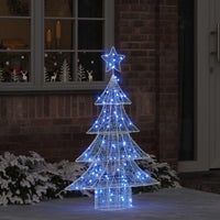 Albero di Natale con 100 LED Blu 122 cm Acrilico 42018975