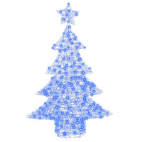 Albero di Natale con 100 LED-Luci decorative natalizie Blu 122 cm Acrilico