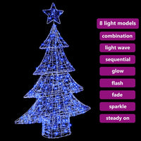 Albero di Natale con 100 LED Blu 122 cm Acrilico 42018975