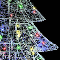 Albero di Natale con 100 LED Multicolore 120 cm Acrilico 42018976