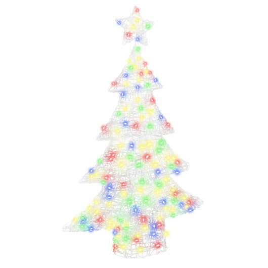 Albero di Natale con 100 LED Multicolore 120 cm Acrilico 42018976
