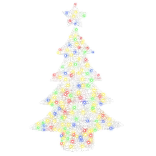 Albero di Natale con 100 LED-Luci decorative natalizie Multicolore 120 cm Acrilico 665328