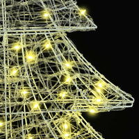 Albero di Natale con 160 LED-Luci decorative natalizie Bianco caldo 150 cm Acrilico 109524