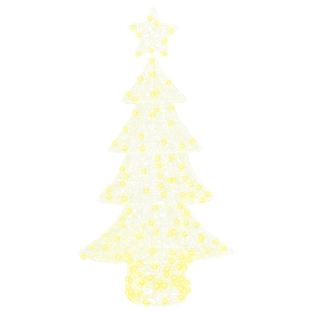 Albero di Natale con 160 LED-Luci decorative natalizie Bianco caldo 150 cm Acrilico 109524