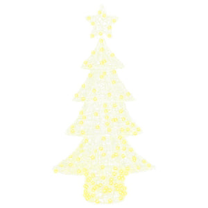 Albero di Natale con 160 LED-Luci decorative natalizie Bianco caldo 150 cm Acrilico 109524
