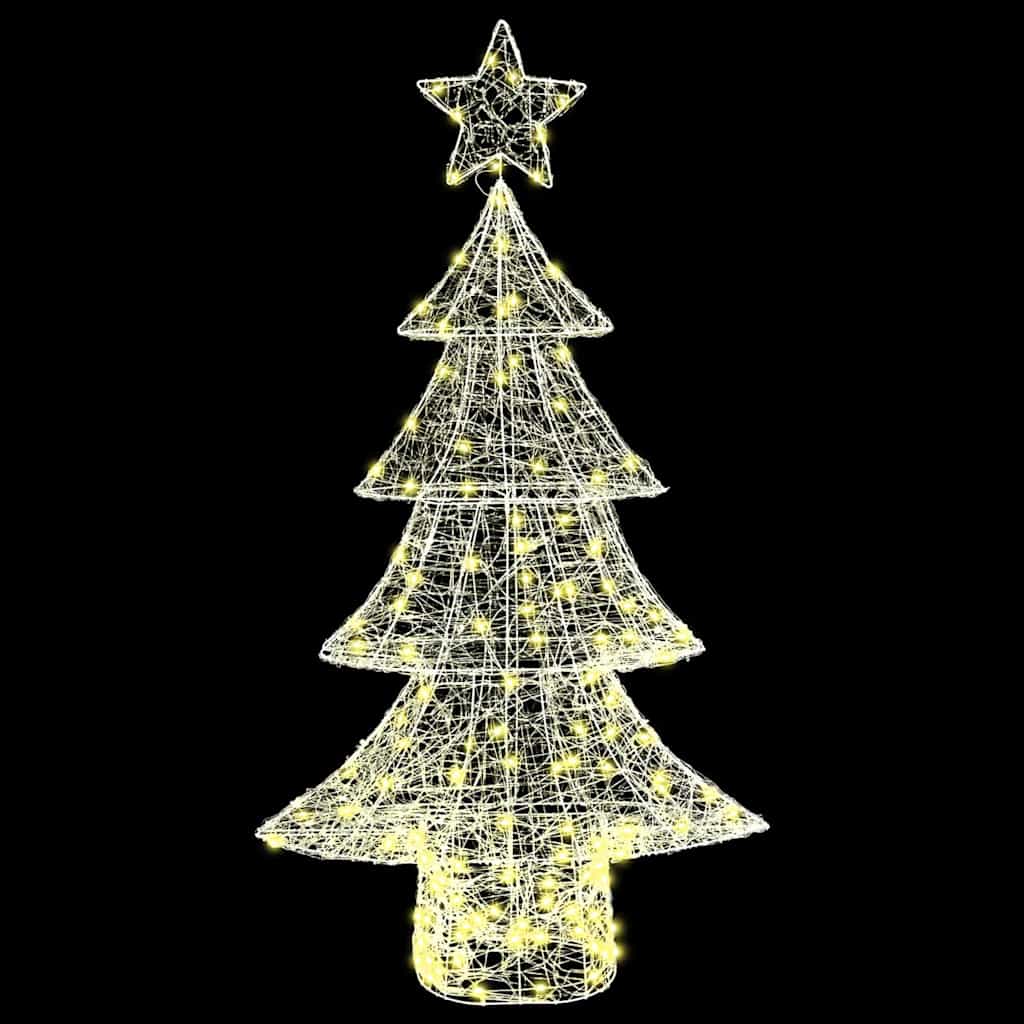 Albero di Natale con 160 LED-Luci decorative natalizie Bianco caldo 150 cm Acrilico 109524