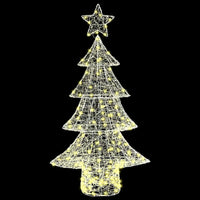 Albero di Natale con 160 LED Bianco caldo 150 cm Acrilico 42018977