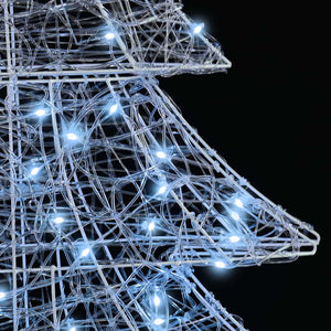 Albero di Natale con 160 LED-Luci decorative natalizie Bianco freddo 151 cm Acrilico