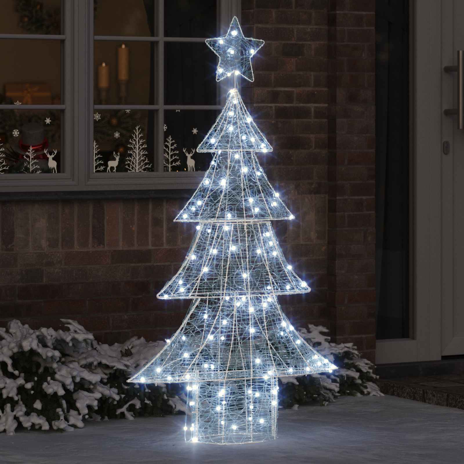 Albero di Natale con 160 LED Bianco freddo 151 cm Acrilico 42018978