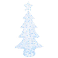 Albero di Natale con 160 LED-Luci decorative natalizie Bianco freddo 151 cm Acrilico