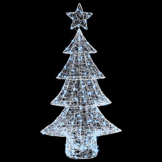 Albero di Natale con 160 LED-Luci decorative natalizie Bianco freddo 151 cm Acrilico
