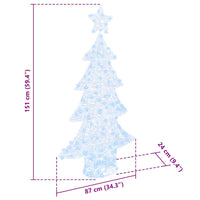 Albero di Natale con 160 LED Bianco freddo 151 cm Acrilico 42018978