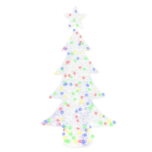 Albero di Natale con 160 LED Multicolore 150 cm Acrilico 42018980