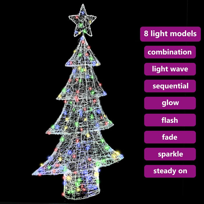 Albero di Natale con 160 LED Multicolore 150 cm Acrilico 42018980