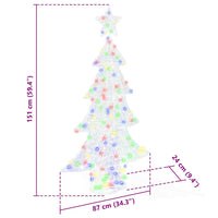 Albero di Natale con 160 LED Multicolore 150 cm Acrilico 42018980