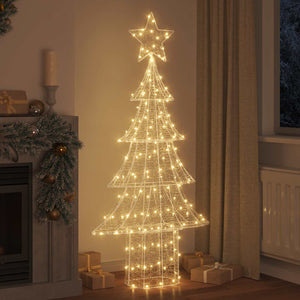 Albero di Natale con 240 LED Bianco caldo 180 cm Acrilico 42018981