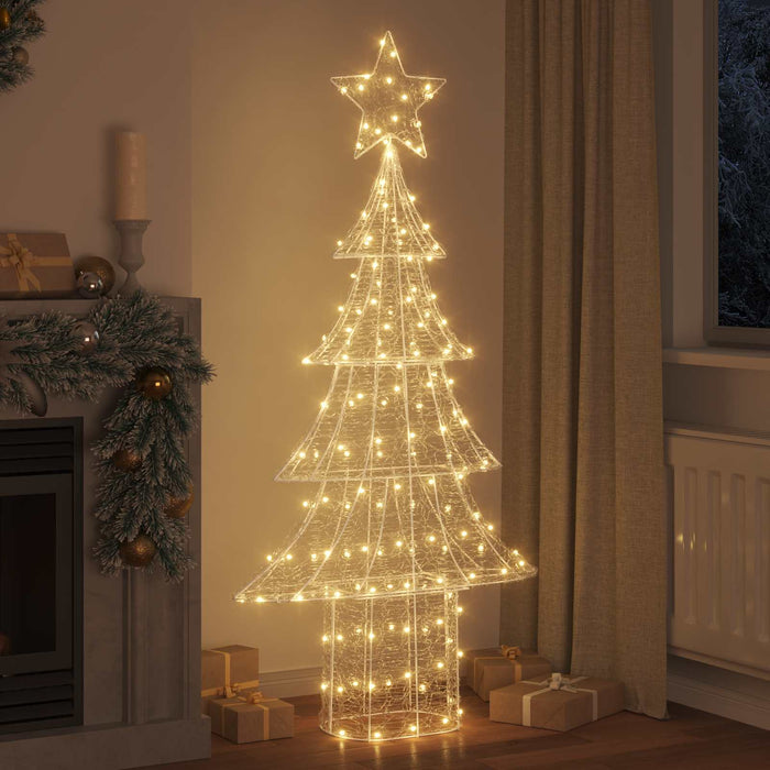 Albero di Natale con 240 LED Bianco caldo 180 cm Acrilico 42018981