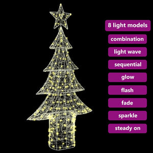 Albero di Natale con 240 LED Bianco caldo 180 cm Acrilico 42018981