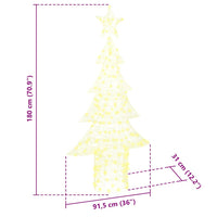 Albero di Natale con 240 LED Bianco caldo 180 cm Acrilico 42018981