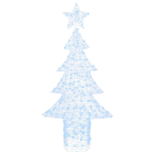 Albero di Natale con 240 LED-Luci decorative natalizie Bianco freddo 180 cm Acrilico 392886