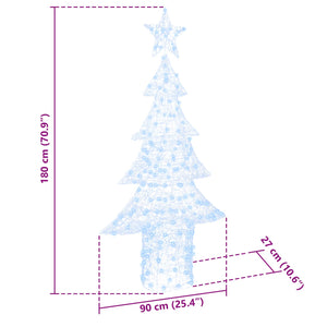 Albero di Natale con 240 LED Bianco freddo 180 cm Acrilico 42018982