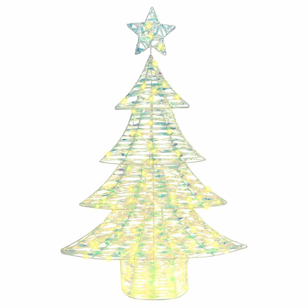 Albero di Natale con 120 LED-Luci decorative natalizie Bianco caldo 120 cm PET